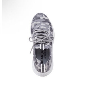 J/Slides Urban Sport Dyann Grey Camo Knit Stretch Sneakers Women’s 10M NIB